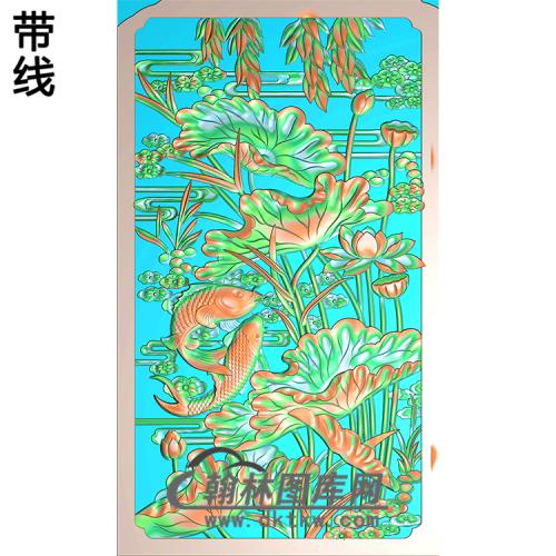 荷花精雕图（HHY-626）