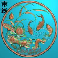荷花精雕图（HHY-668）
