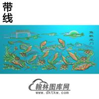 荷花精雕图（HHY-698）