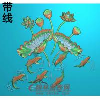 荷花精雕图（HHY-704）