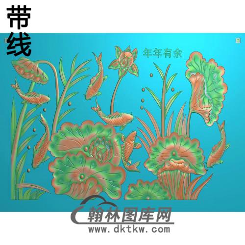 荷花精雕图（HHY-715）