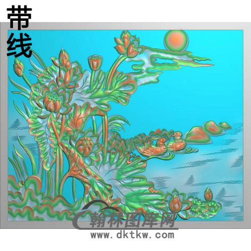 荷花精雕图（HHY-736）