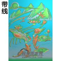 荷花精雕图（HHY-737）