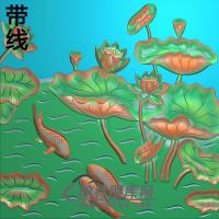 荷花精雕图（HHY-745）