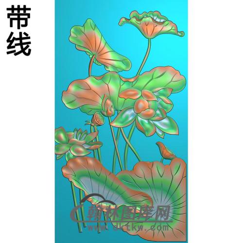 荷花精雕图（HHY-766）