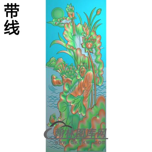 荷花精雕图（HHY-783）