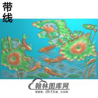 荷花精雕图（HHY-801）