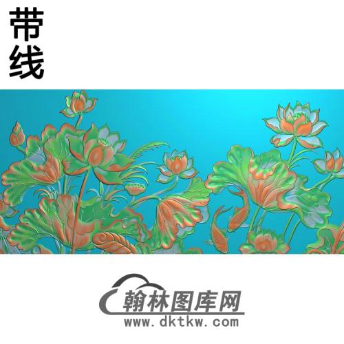 荷花精雕图（HHY-808）