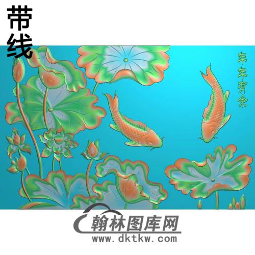 荷花精雕图（HHY-824）