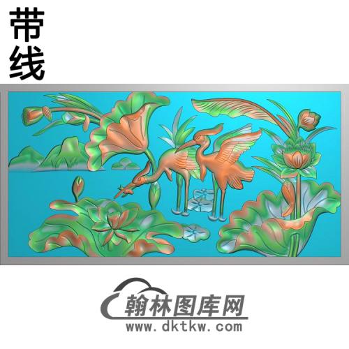 荷花精雕图（HHY-836）