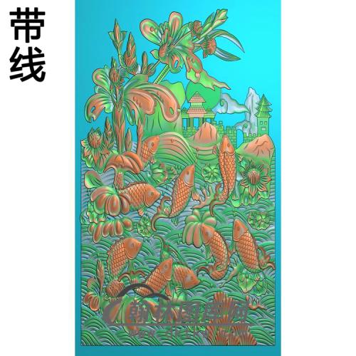 荷花精雕图（HHY-846）