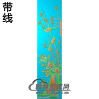 牡丹花鸟精雕图（MD-036)