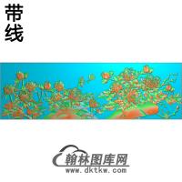 牡丹花鸟精雕图（MD-041)