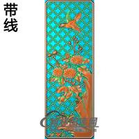 牡丹花鸟精雕图（MD-047)