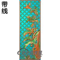 牡丹花鸟精雕图（MD-049)