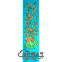 牡丹花鸟精雕图（MD-069)