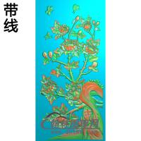 牡丹花鸟精雕图（MD-142)
