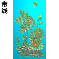 牡丹花鸟精雕图（MD-149)