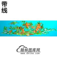 牡丹花鸟精雕图（MD-156)