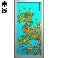 牡丹花鸟精雕图（MD-169)