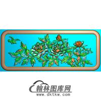 牡丹花鸟精雕图（MD-187)