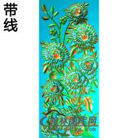 牡丹花鸟精雕图（MD-236)