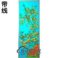 牡丹花鸟精雕图（MD-241)
