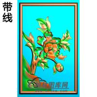 牡丹花鸟精雕图（MD-248)
