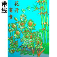 牡丹花鸟精雕图（MD-274)