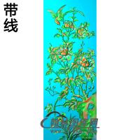 牡丹花鸟精雕图（MD-313)