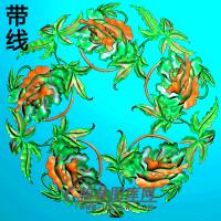 牡丹花鸟精雕图（MD-323)