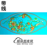 牡丹花鸟精雕图（MD-385)