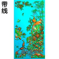 牡丹花鸟精雕图（MD-429)