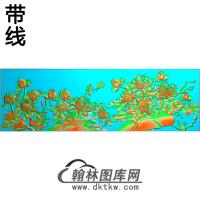牡丹花鸟精雕图（MD-447)
