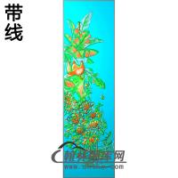 牡丹花鸟精雕图（MD-482)