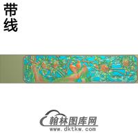 牡丹花鸟精雕图（MD-515)