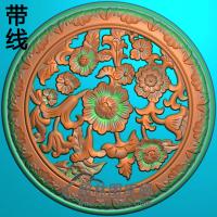 牡丹花鸟精雕图（MD-530)