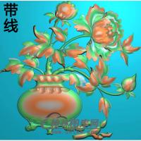 牡丹花鸟精雕图（MD-544)