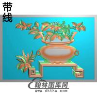 牡丹花鸟精雕图（MD-545)