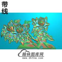 牡丹花鸟精雕图（MD-606)