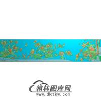 牡丹花鸟精雕图（MD-633)