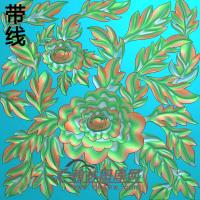 牡丹花鸟精雕图（MD-639)
