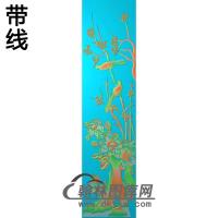 牡丹花鸟精雕图（MD-641)