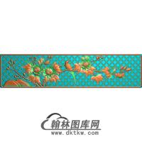 牡丹花鸟精雕图（MD-676)