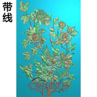 牡丹花鸟精雕图（MD-687)