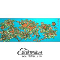 牡丹花鸟精雕图（MD-793)