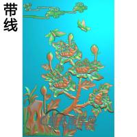 牡丹花鸟精雕图（MD-832)