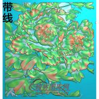 牡丹花鸟精雕图（MD-846)