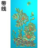 牡丹花鸟精雕图（MD-859)
