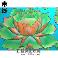 牡丹花鸟精雕图（MD-871)